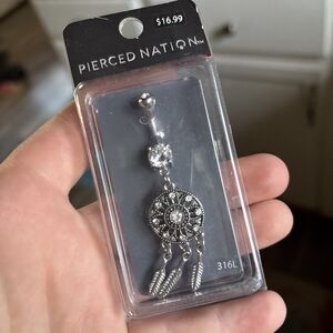 Pierced Nation 14G Dreamcatcher Belly Button Ring